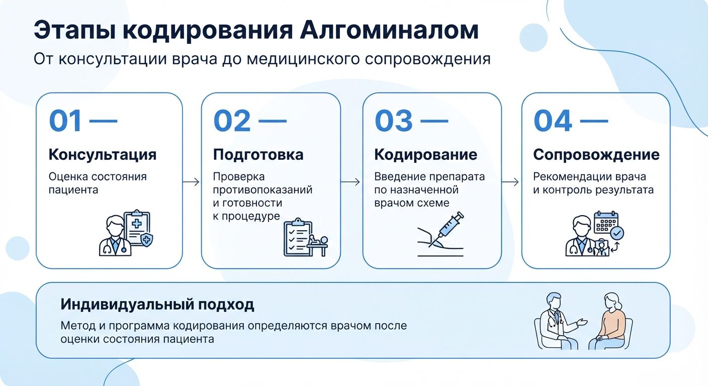 Кодирование препаратом «Алгоминал» в Мелитополе инфографика