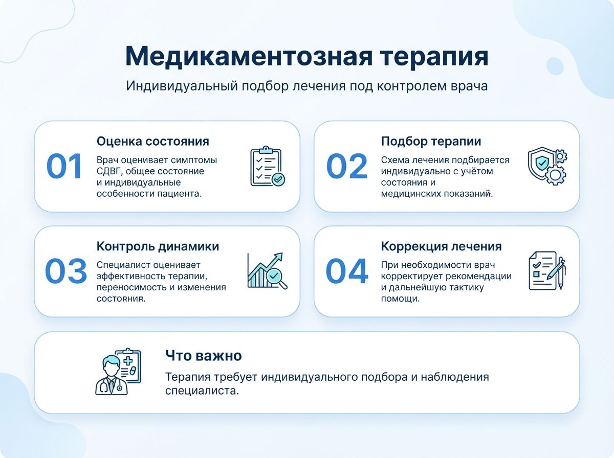Лечение СДВГ в Мелитополе у детей и взрослыхинфографика